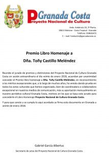 Libro Homenaje Toñy Castillo